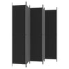 Schwarzer Raumteiler Kellan 300x220cm (6-teiliges Tuch)