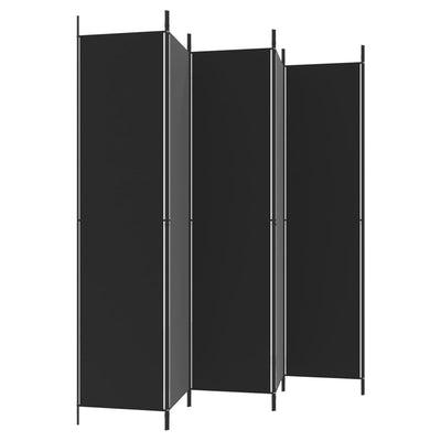 Schwarzer Raumteiler Kellan 300x220cm (6-teiliges Tuch)