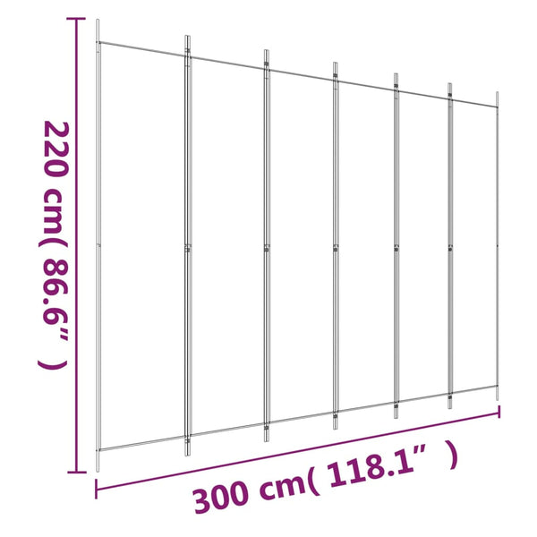 Schwarzer Raumteiler Kellan 300x220cm (6-teiliges Tuch)