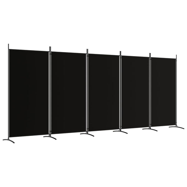 Musta tilanjakaja Galino 433x180cm (5-paneelinen kangas)