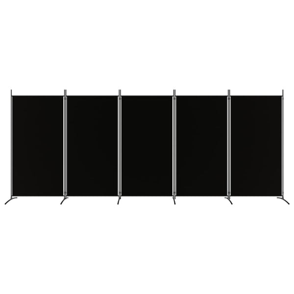 Musta tilanjakaja Galino 433x180cm (5-paneelinen kangas)