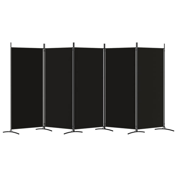 Musta tilanjakaja Galino 433x180cm (5-paneelinen kangas)