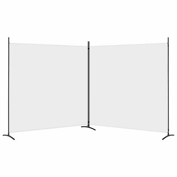 Valkoinen tilanjakaja Anette 348x180cm (2-paneelinen kangas)