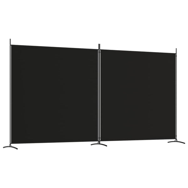 Schwarzer Raumteiler Anette 348x180cm (2-teilige Leinwand)