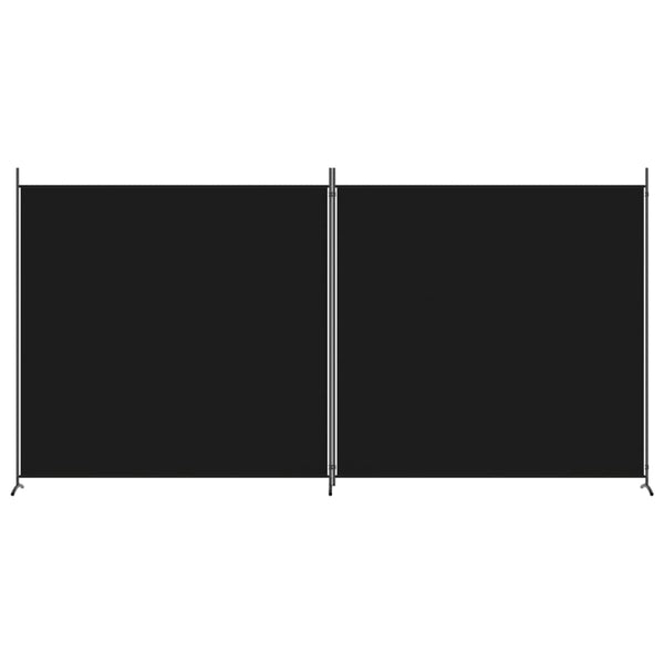 Schwarzer Raumteiler Anette 348x180cm (2-teilige Leinwand)