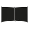 Schwarzer Raumteiler Anette 348x180cm (2-teilige Leinwand)