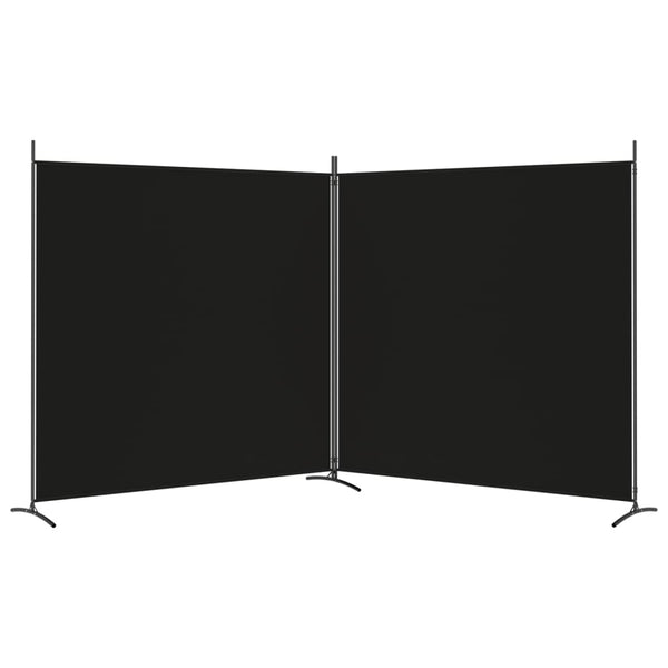 Schwarzer Raumteiler Anette 348x180cm (2-teilige Leinwand)