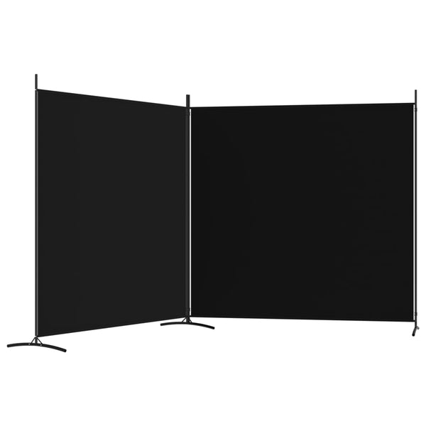 Schwarzer Raumteiler Anette 348x180cm (2-teilige Leinwand)