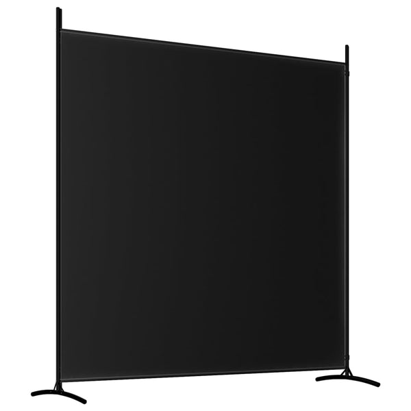 Schwarzer Raumteiler Anette 348x180cm (2-teilige Leinwand)