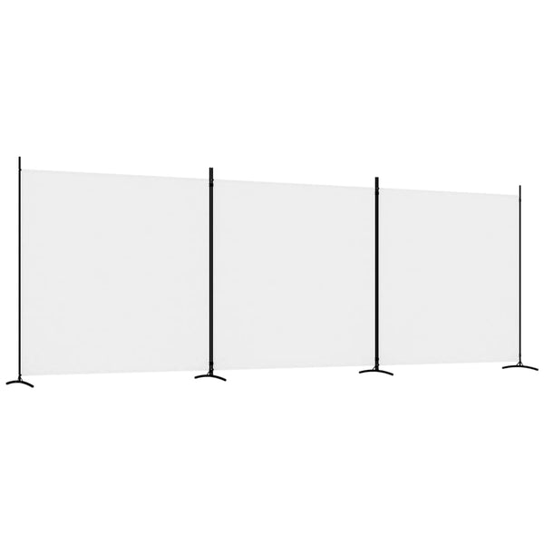 Weißer Raumteiler Anette 525x180cm (3-teilig, Stoff)