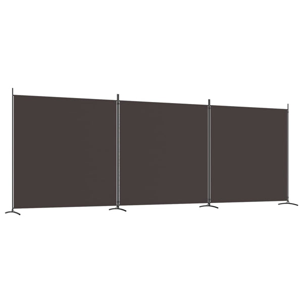 Ruskea tilanjakaja Anette 525x180cm (3-paneelinen kangas)