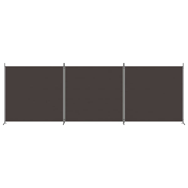 Ruskea tilanjakaja Anette 525x180cm (3-paneelinen kangas)