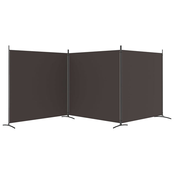 Ruskea tilanjakaja Anette 525x180cm (3-paneelinen kangas)
