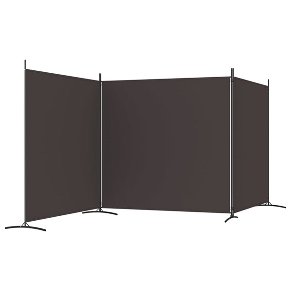 Ruskea tilanjakaja Anette 525x180cm (3-paneelinen kangas)
