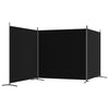 Schwarzer Raumteiler Anette 525x180cm (3-teilig, Stoff)