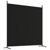 Schwarzer Raumteiler Anette 525x180cm (3-teilig, Stoff)