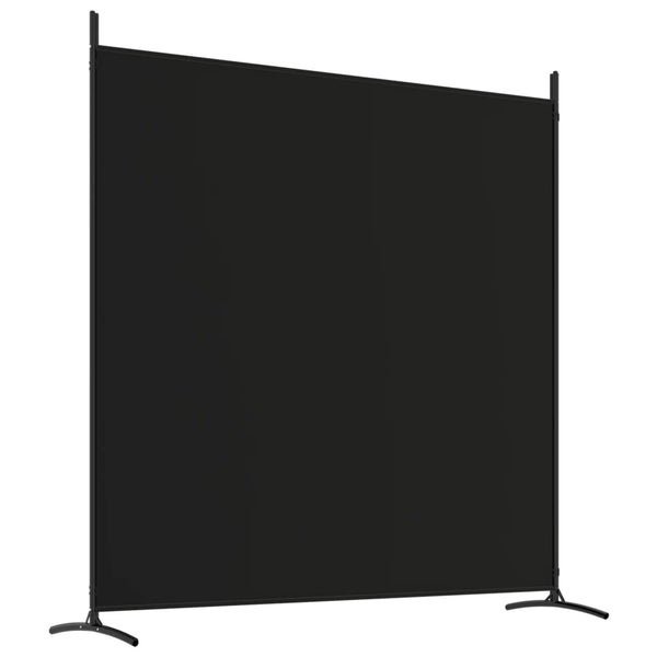 Schwarzer Raumteiler Anette 525x180cm (3-teilig, Stoff)