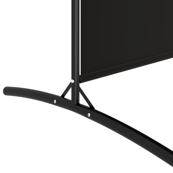 Schwarzer Raumteiler Anette 525x180cm (3-teilig, Stoff)