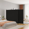 Schwarzer Raumteiler Anette 525x180cm (3-teilig, Stoff)