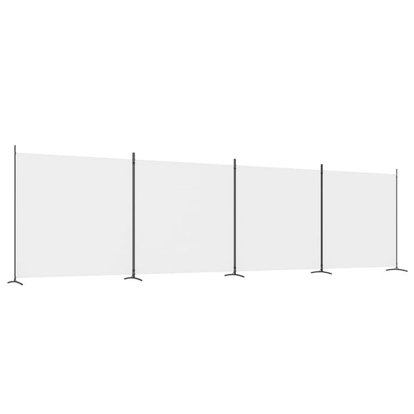 Raumteiler Anette 698x180cm (4-teilig, Stoff), weiß