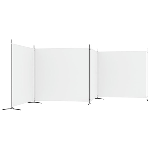 Raumteiler Anette 698x180cm (4-teilig, Stoff), weiß