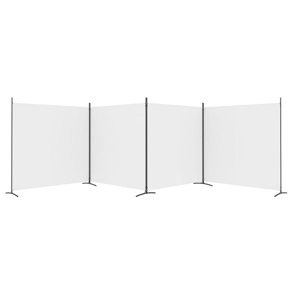 Raumteiler Anette 698x180cm (4-teilig, Stoff), weiß