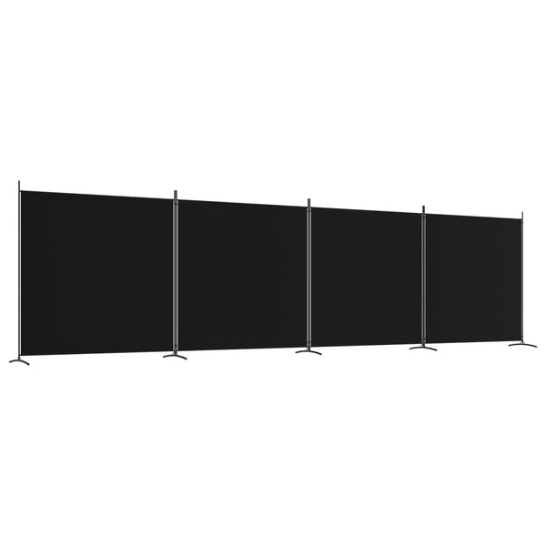 Musta tilanjakaja Anette 698x180cm (4-paneelinen kangas)