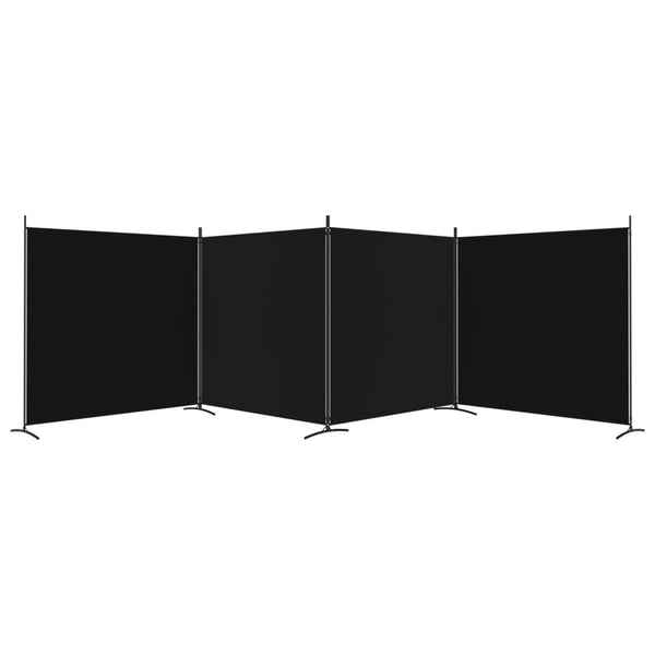 Musta tilanjakaja Anette 698x180cm (4-paneelinen kangas)