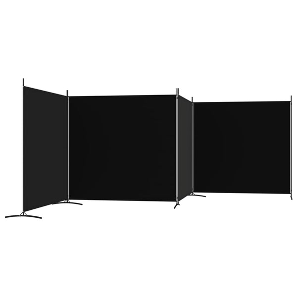 Musta tilanjakaja Anette 698x180cm (4-paneelinen kangas)
