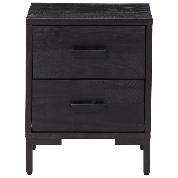 Nachttisch Contact schwarz 36x30x45cm (Kiefer)