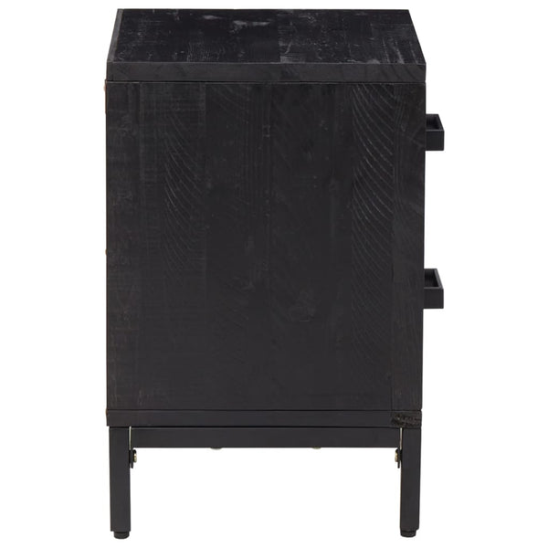 Nachttisch Contact schwarz 36x30x45cm (Kiefer)