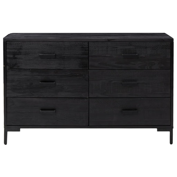 Schwarze Kommode Vara 110x35x70cm (Kiefer)