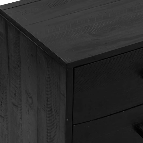 Schwarze Kommode Vara 110x35x70cm (Kiefer)