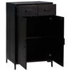 Schwarzer Schuhschrank Maier 75x40x110cm (Kiefer)