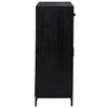 Schwarzer Schuhschrank Maier 75x40x110cm (Kiefer)