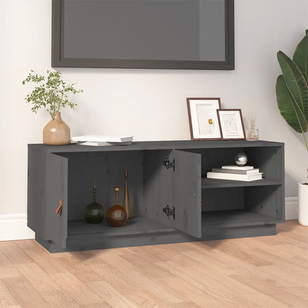Graues TV-Möbel Wila 105x34x40cm (Kiefer)