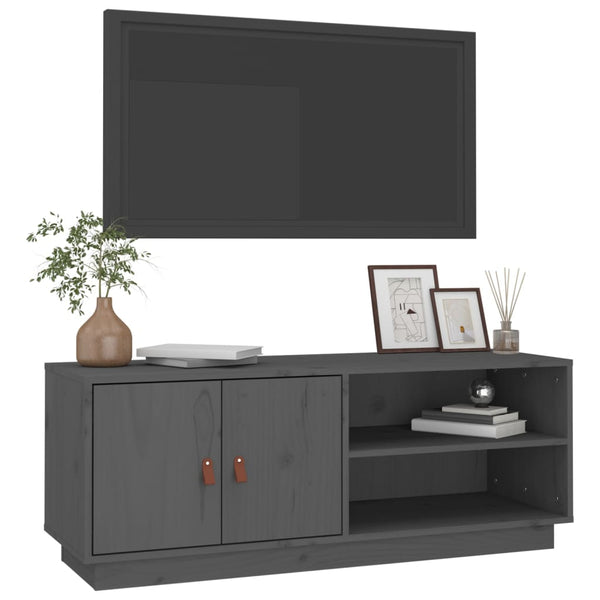 Graues TV-Möbel Wila 105x34x40cm (Kiefer)