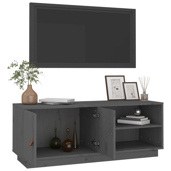 Graues TV-Möbel Wila 105x34x40cm (Kiefer)