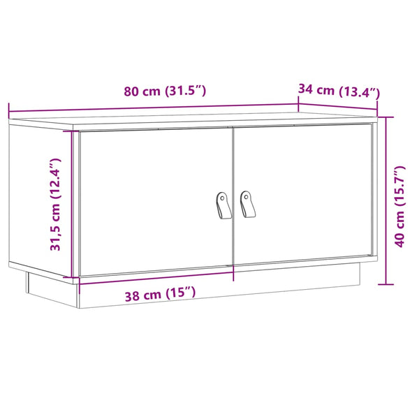 TV-Lowboard Faruk 80x34x40cm (Kiefer)