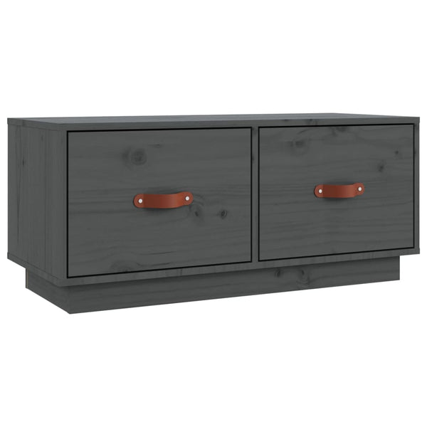 Graues TV-Möbel Atinel 80x34x35cm (Kiefer)