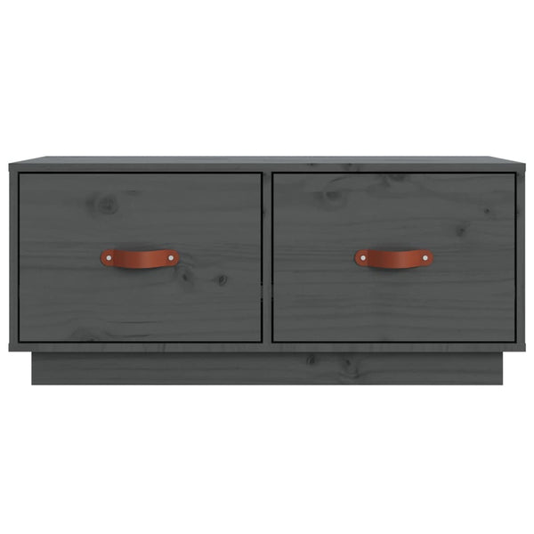 Graues TV-Möbel Atinel 80x34x35cm (Kiefer)