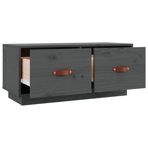 Graues TV-Möbel Atinel 80x34x35cm (Kiefer)