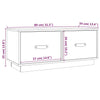 Graues TV-Möbel Atinel 80x34x35cm (Kiefer)