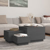 Graue Aufbewahrungsboxen mit Deckel Tivilic (3er-Set Kiefer)