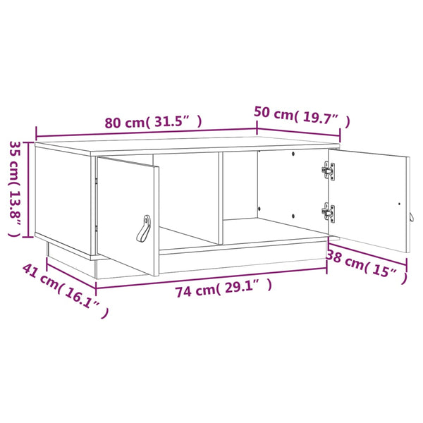 Couchtisch Iosie 80x50x35cm (Kiefer)