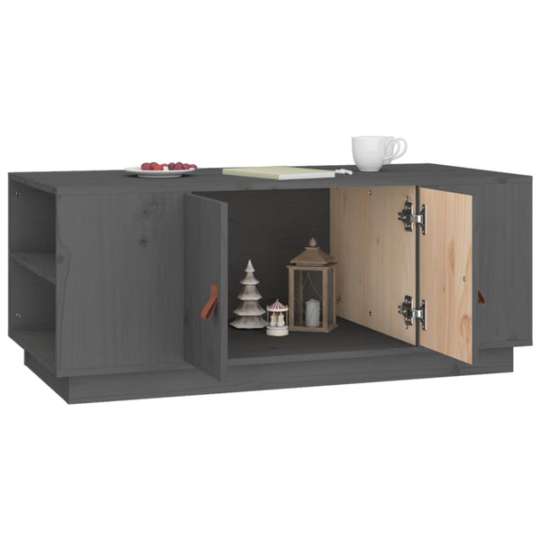 Grauer Couchtisch Gillian 100x50x41cm (Kiefer)