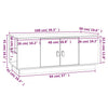 Grauer Couchtisch Gillian 100x50x41cm (Kiefer)