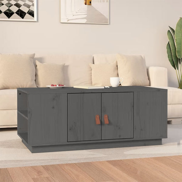 Grauer Couchtisch Gillian 100x50x41cm (Kiefer)