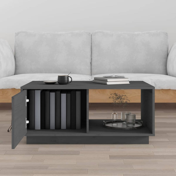 Grauer Couchtisch Die 80x50x35,5cm (Kiefer)