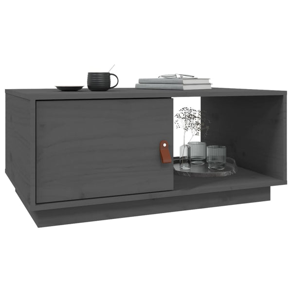 Grauer Couchtisch Die 80x50x35,5cm (Kiefer)
